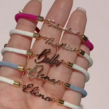Personalized Name, Colorful Rope Chain Bracelet, Adjustable Hand Jewelry for Girls