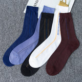 Pansy Jacquard Weave Thin Socks with Loose Cuff