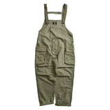 Multi-pocket Tooling Overalls, Men's Trendy Brand Loose Wide-legs Cargo Suspender Jumpsuit