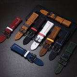 Grained Leather Strap for Quick Release, Hand Made Retro Watch Bands (Watch not Included)