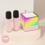 Wireless Bluetooth Speaker, Family KTV Colorful Light Microphone