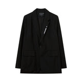 Embroidered, Old-school Casual Blazer for Men