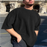 Men's, Corduroy Casual Short Sleeve, Sunken Stripe