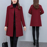 Autumn and Winter Woolen Coat for Women