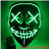 Black V Halloveen Horror Glowing Mask
