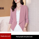 Sleeved Short-length Suit Top, Thin Casual Jacket