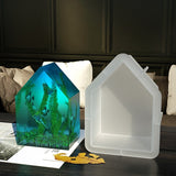 DIY Crystal Glue House Specimen Table Three-dimensional Silicone Mold