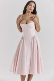 European and American Elegant Palace Style, New Low-cut Suspender, Large Swing Dress for Women
