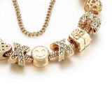 New Large-hole Beads, Color-retaining Gold-plated Women's Bracelet