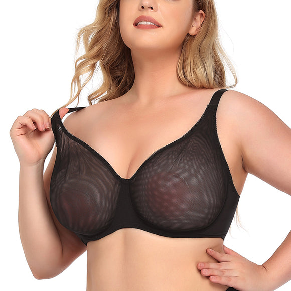 Women's Sexy, Ultra-thin, See-through Plus Size, Big Body Bra