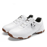 Waterproof Sneakers, Spin Button Laces, Anti-slip Golf Shoes for Women