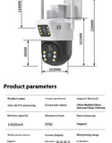 Solar Home Surveillance Camera, Dual-screen Outdoor Intelligent Network Device