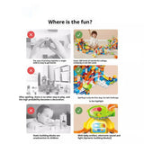 Ball Track Building Blocks – Assembly Marble Run Adventure Set for Kids