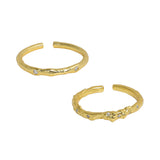 Small Design Irregular Micro-inlaid Zircon Texture, Women's Ring