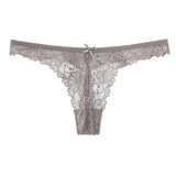 Sexy Ladies' Seamless Lace Panties, G-string Thongs, Solid Color Transparent Underwear Lingerie, Women's Tangas