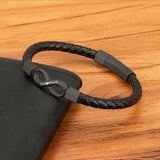 To my Man Love you Forever and Always Infinity - Leather Bracelet for Husbands, Dad and Sons