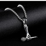 Rock Hip Hop, Fashion Microphone Necklace