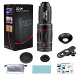Compatible 18X Telescope Zoom Mobile Lens for Samsung Smartphones, Universal Clip Phone Camera Lens with Tripod
