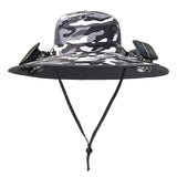 Solar Powered Wide Brim Sun Hat with Cooling Fan – USB Rechargeable Outdoor Fishing & Hiking Cap