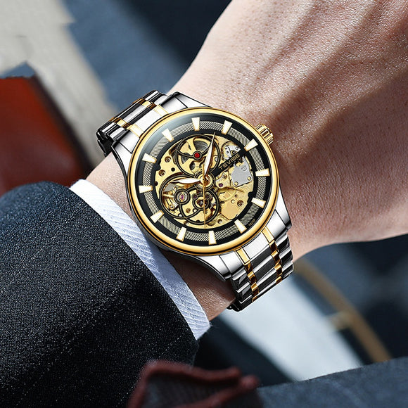 Men's Luminous Day and Night Star Mechanical Watch