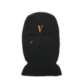 Three-hole Embroidered Knitted Hat, Thermal and Windproof Mask