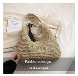 Hand-woven Underarm Hand Carrying Easy Matching, Large Capacity Straw Bag