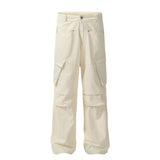 Men’s Loose Cargo Trousers – Knee Pleated Fashion Streetwear Pants