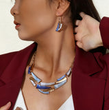 Bohemian Fashion Zinc Alloy Necklace and Earrings Set