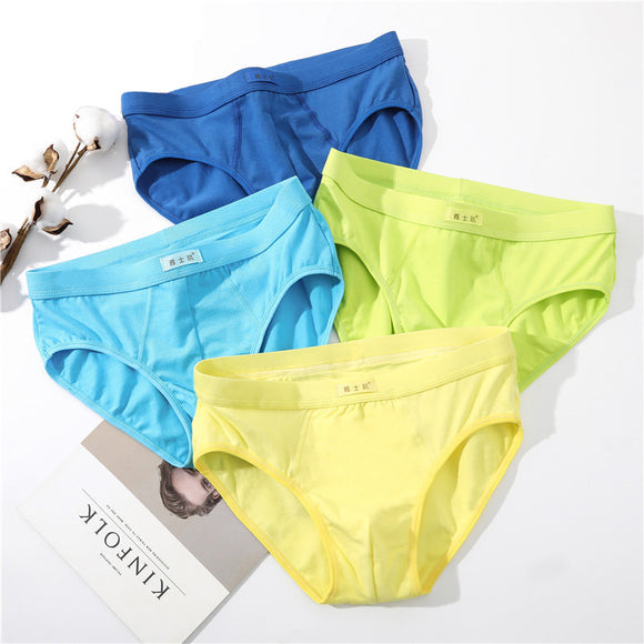 Men's Comfortable Briefs, Soft Cotton Underwear