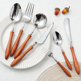 304 Stainless Steel Kitchen Tableware with Rosewood Handle