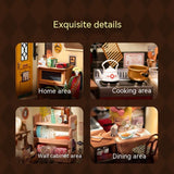 DIY Miniature Dollhouse Kit – Cottage Creative Hand-assembled Small House Model Toy for Children