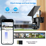 8x Zoom Solar Full Color Night Vision Surveillance Camera