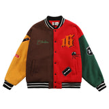 Retro Fashion Brand Lamb Wool, Baseball Uniform Jacket for Women