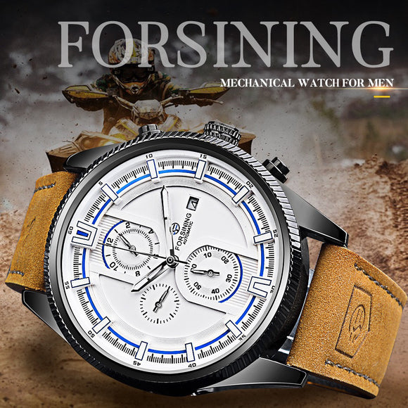 Leather Belt, Men's Sports Automatic Mechanical Watch