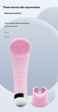 Silicone Facial Cleansing Brush, Electric Vibration Heating Cleanser
