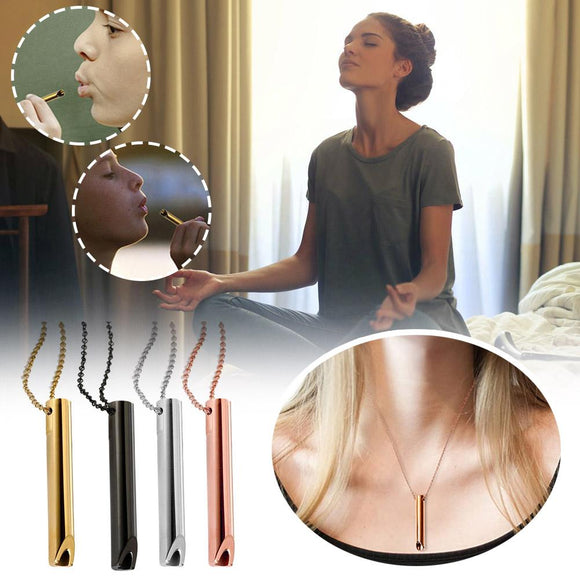 Breathing Necklace, Adjustable Breathing, Pressure Relieve Ornament, Stainless Steel Decompression Jewelry