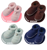 Cute Warm Cotton Slippers for Boys and Girls, Cozy Home Canvas Shoes