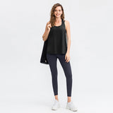 Women's Yoga Workout Blouse, Loose Running Top Quick-dry Vest