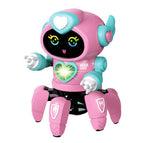 Smart Dancing Robot, Electronic Six-claw Dance LED Music Niena Toys for Children, Birthday Gift