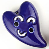 Colour Glaze Heart-shaped Porcelain Flute
