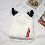 Cute Antler Christmas Warm Knitted Hat