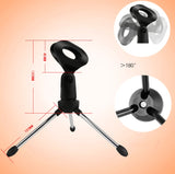 Compatible with Apple, Karaoke Tripod Microphone Stand (Microphone not Included)