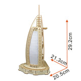 Dubai Sailing Hotel, DIY 3D Puzzle Jigsaw Laser, 3D Wooden Model