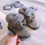 Baby snow cotton girls' winter shoes, kids boots