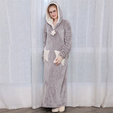 Women and Men's Winter Bath Robe, Hooded Night Dress Gown Sleepwear