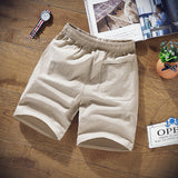 Leisure Loose, Korean Cotton and Linen, Plus Size Men's Shorts