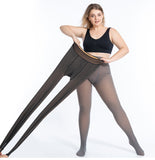 Winter Plus, Velvet Thick Adjustable Pantyhose, Super Elastic Large Size Leggings