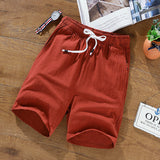 Leisure Loose, Korean Cotton and Linen, Plus Size Men's Shorts