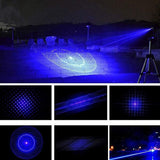 High Power Powerful Laser Torch Flashlight, Burning Match/Burn Light/Candles, 450nm 1000m Focusable Laser Pointers