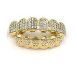Iced Out Grillz, Fangs – Hip Hop Diamond Style Tooth Caps Braces Jewelry